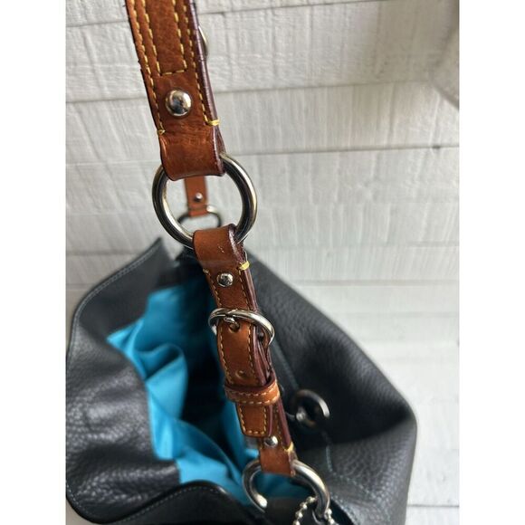 COACH Purse #8A37 BLACK Turn Lock Mini Pebbled Leather Bag - Picture 4 of 15